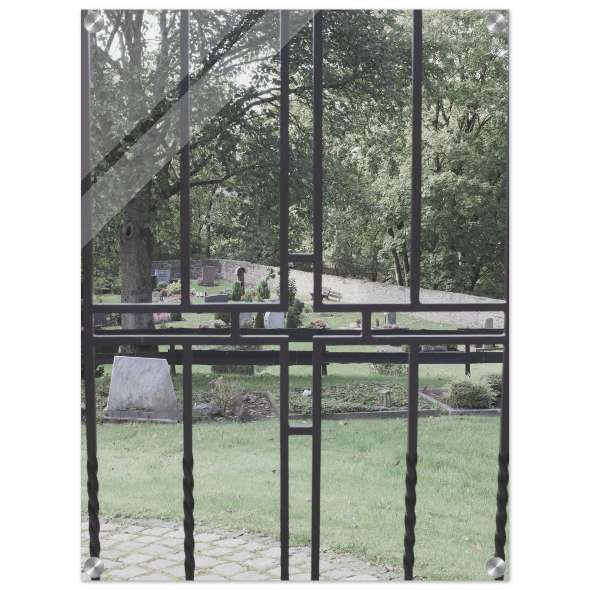 Cemetery Gate Near Schloss Burg With a Cross Photo Wall art e60743e3-a64b-479d-a2b7-97b4d8539f2c