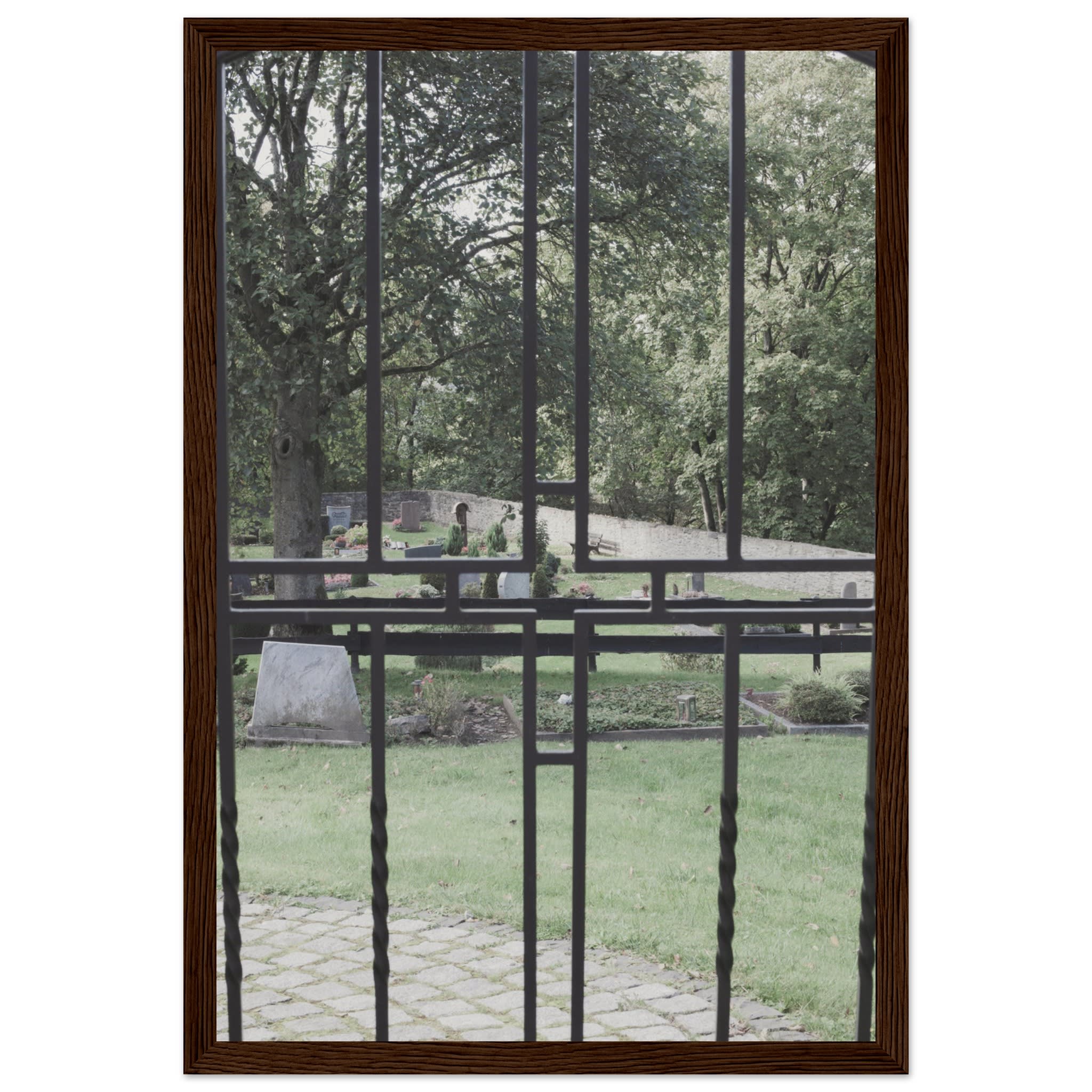 Cemetery Gate Near Schloss Burg With a Cross Photo Wall art 04b61e95-24fa-4140-8e40-197abd8f496b