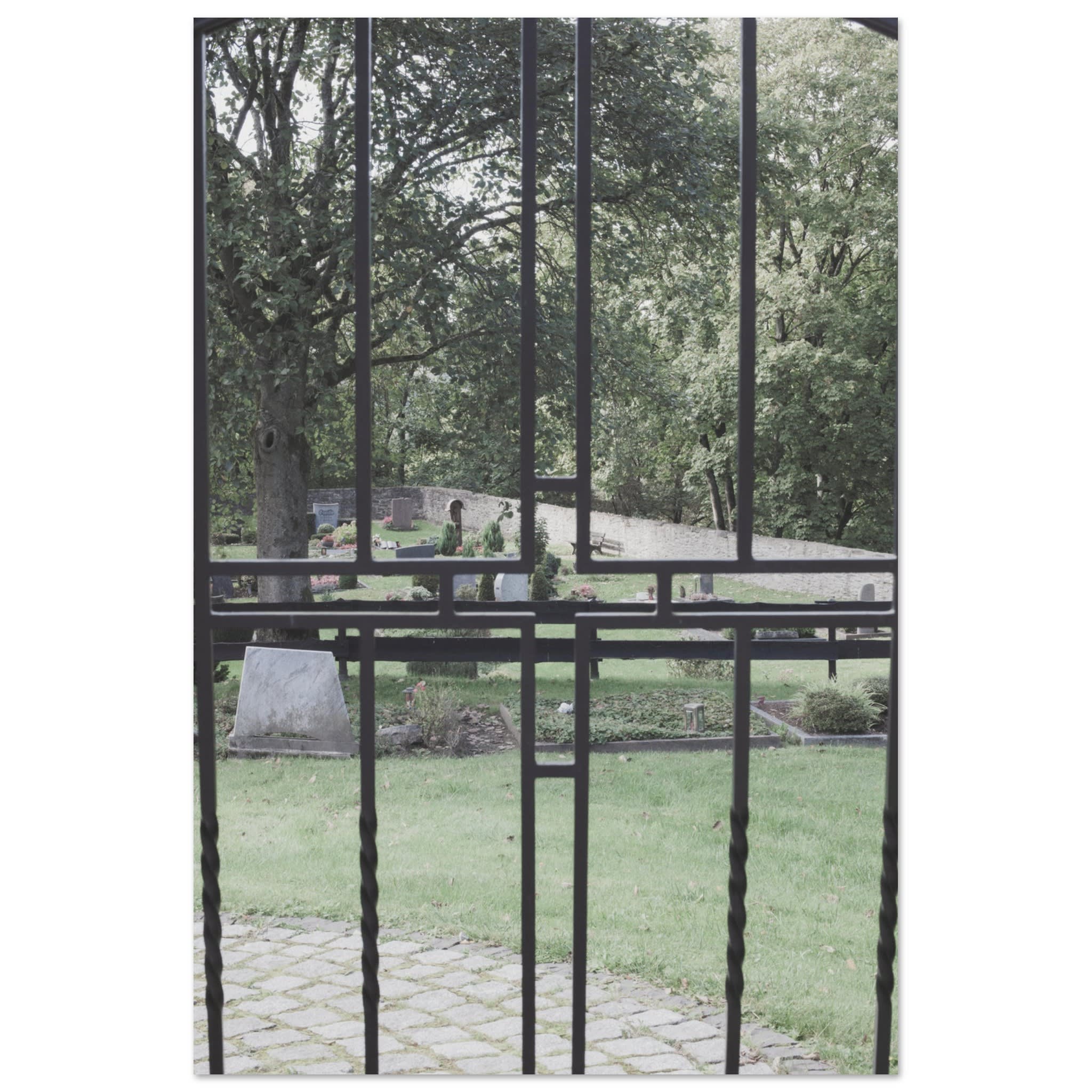 Cemetery Gate Near Schloss Burg With a Cross Photo Wall art c86fa96a-7422-47f0-b127-74f72ebd7bdc
