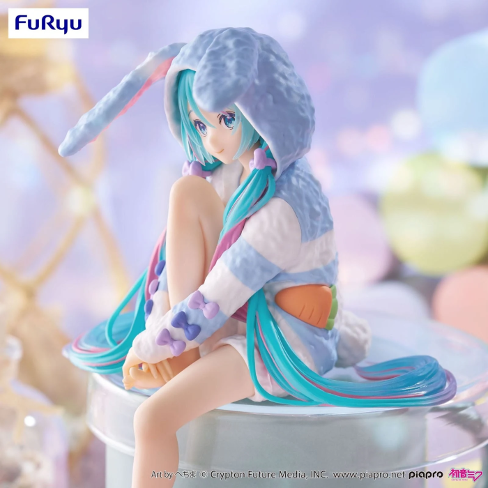 Hatsune Miku Noodle Stopper Figure Usamimi Pajama Blue Ver