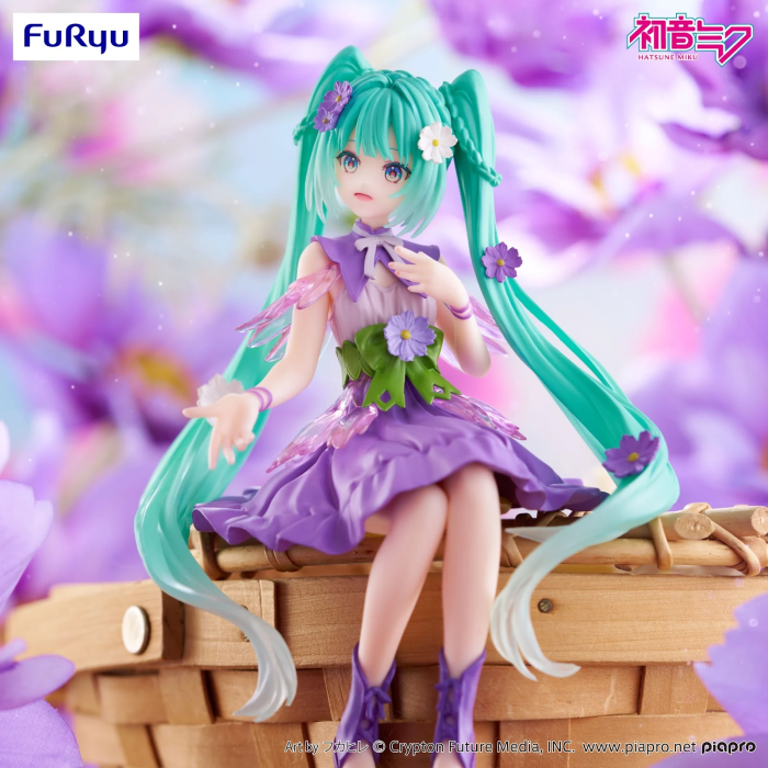 Hatsune Miku Flower Fairy Noodle Stopper Figure Purple Cosmos