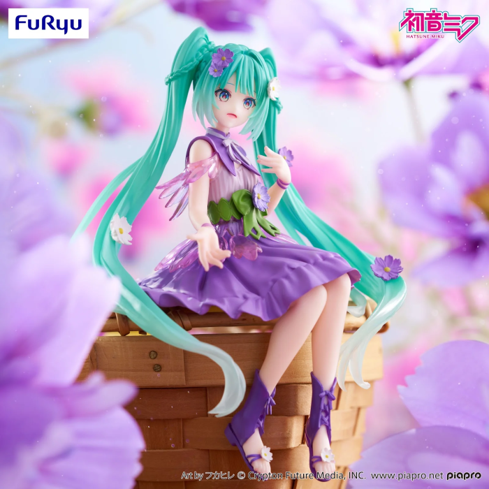 Hatsune Miku Flower Fairy Noodle Stopper Figure Purple Cosmos