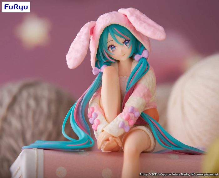 Hatsune Miku Noodle Stopper Figure Usamimi Pajama
