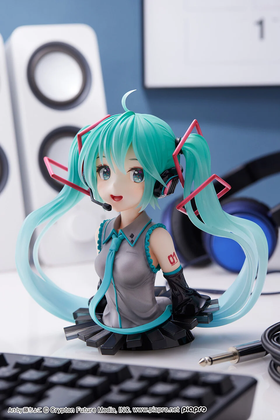 Hatsune Miku Bust - Taito Kuji Hatsune Miku 39 no Hi Kinen Kuji (Last Happy Prize) - Gray Color Ver