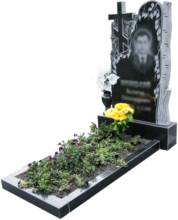 Одинарний пам'ятник у формі берізки з широкою стелою