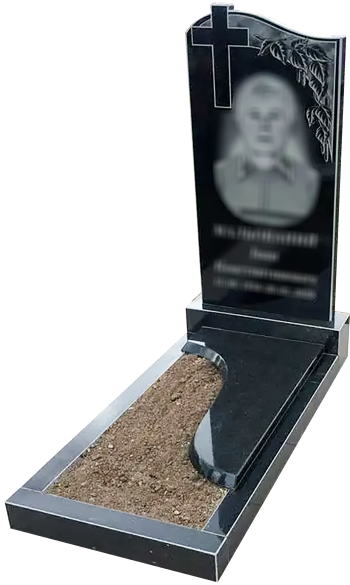 Одинарний пам'ятник з накривною плитою