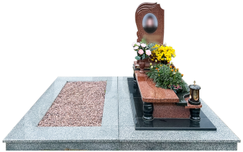 Варіант до поховання з червоного та чорного граніту. 1000*2000