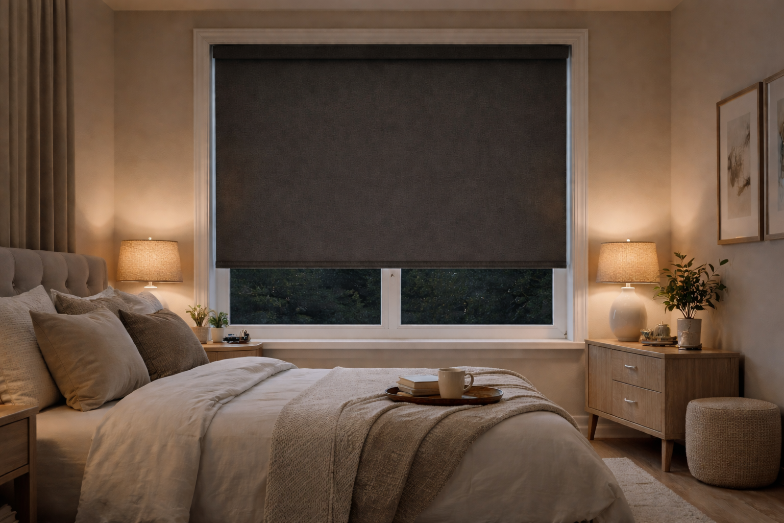 Blackout roller shades