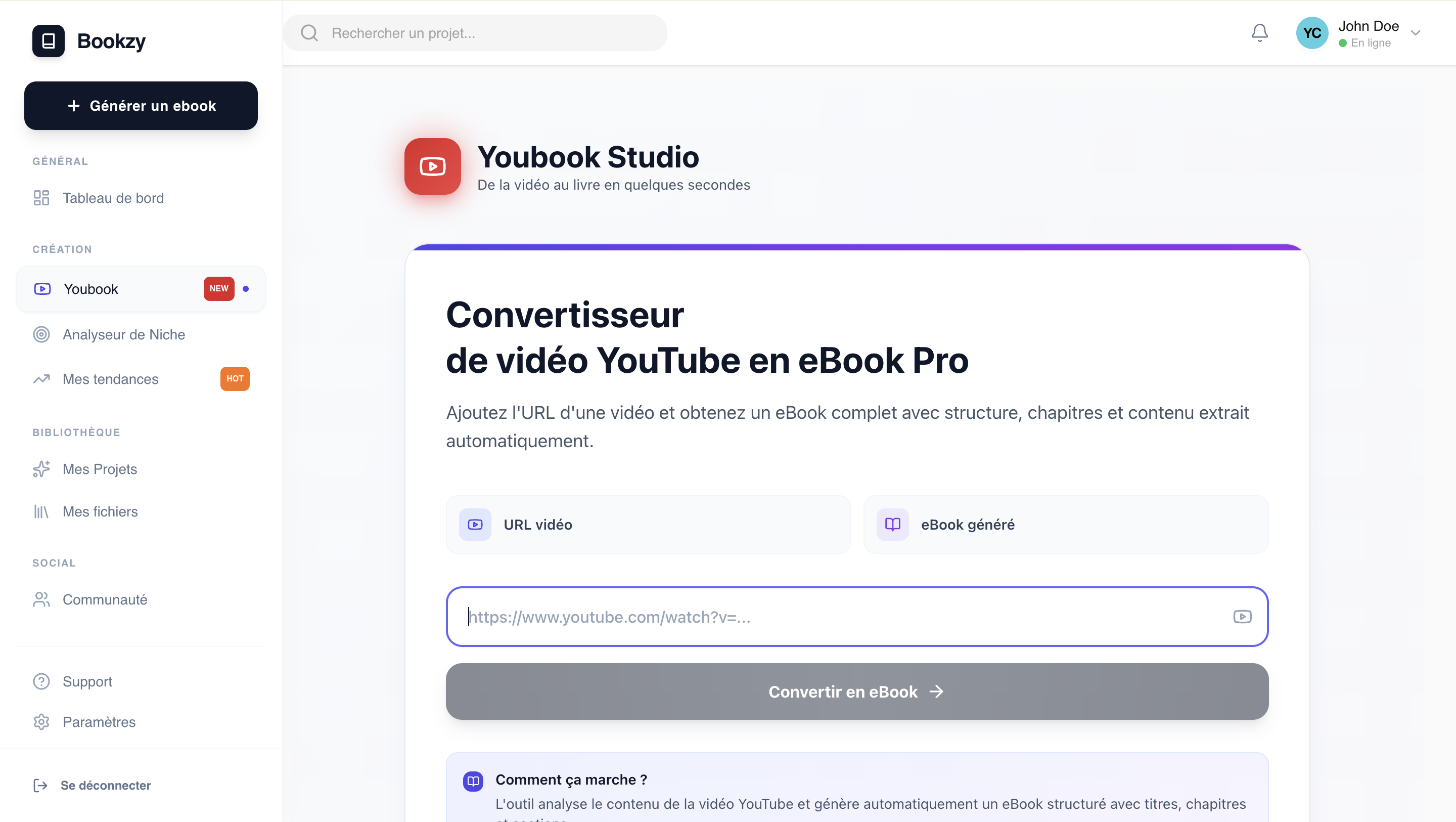 Youbook - YouTube to eBook
