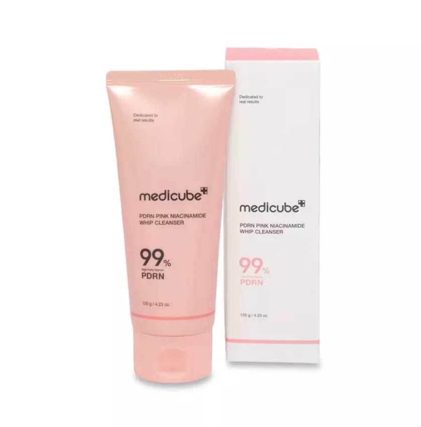 Medicube PDRN Pink Niacinamide Whip Cleanser Brightening Face Wash 120g