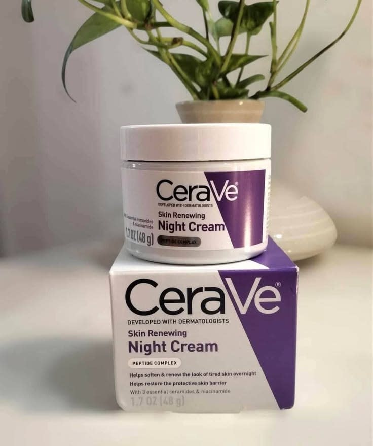 CeraVe Skin Renewing Night Cream Hydrating Face Moisturizer 48g