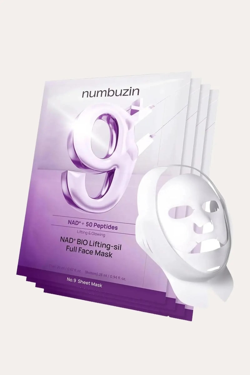 Numbuzin No.9 NAD Bio Lifting Full Cover Facial Mask 4EA with Lifting Band
