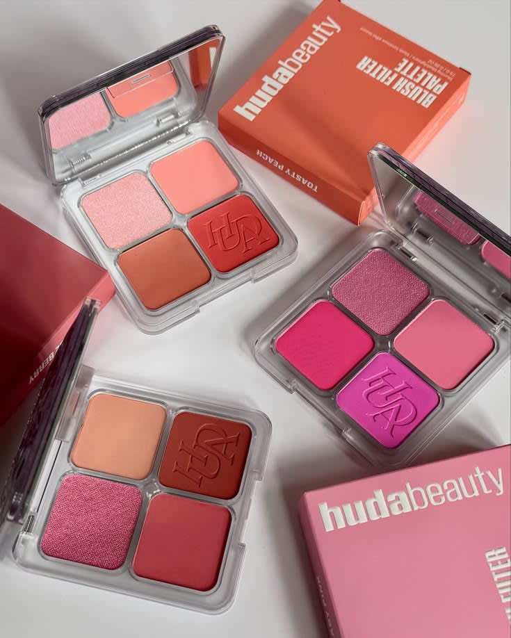 Huda Beauty Blush Filter Blurring Blushlighters Palette Baby Pink