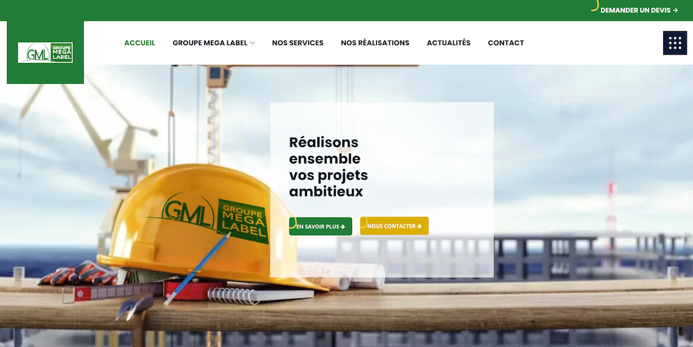 Site d'Entreprise - GROUPE MEGA LABEL
