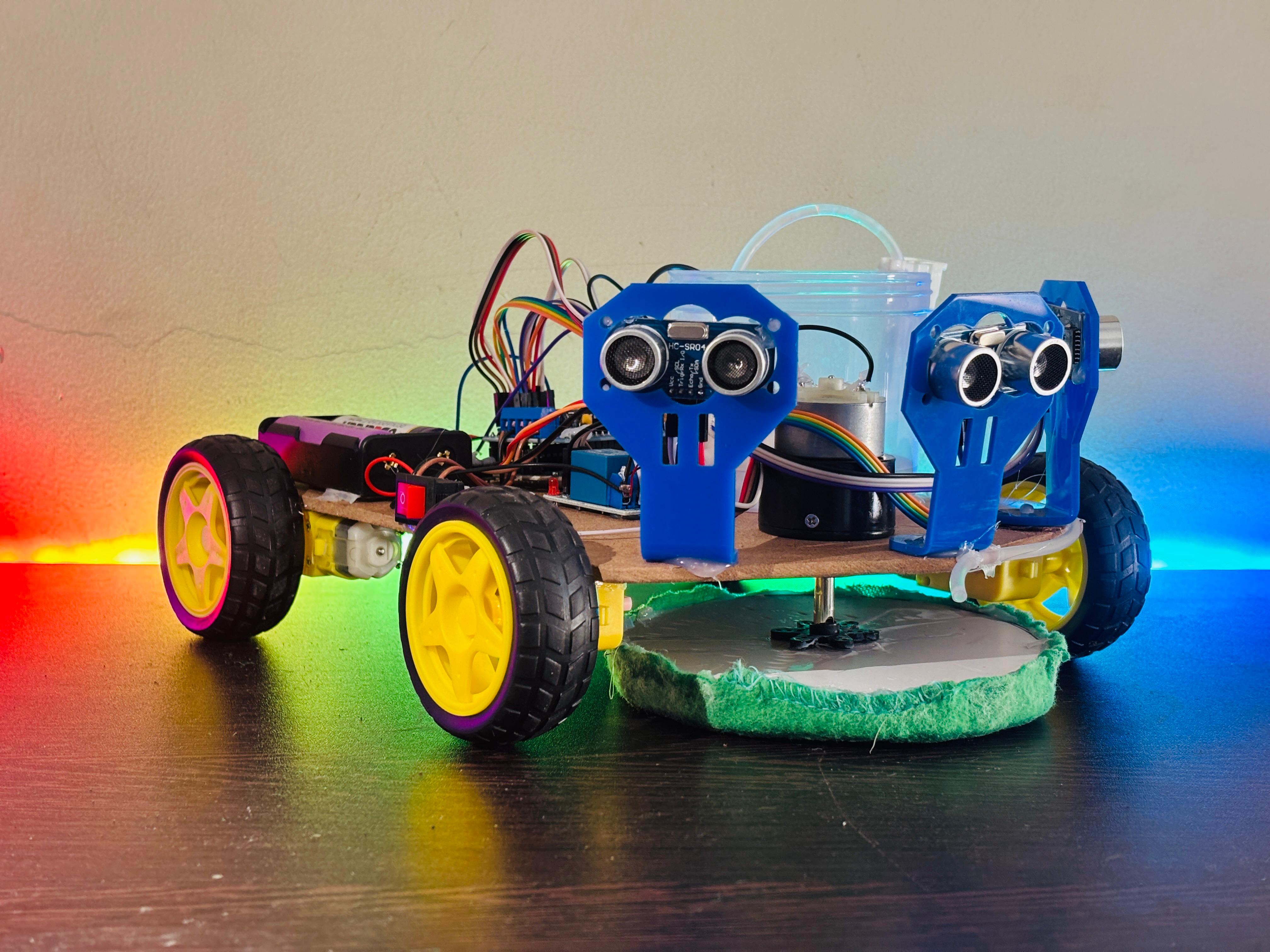Autonomous + BLE Controlled Floor Cleaner