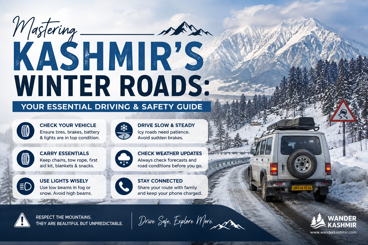Drive Safe in Kashmir's Winter: Essential Tips for Snow-Covered Roads
