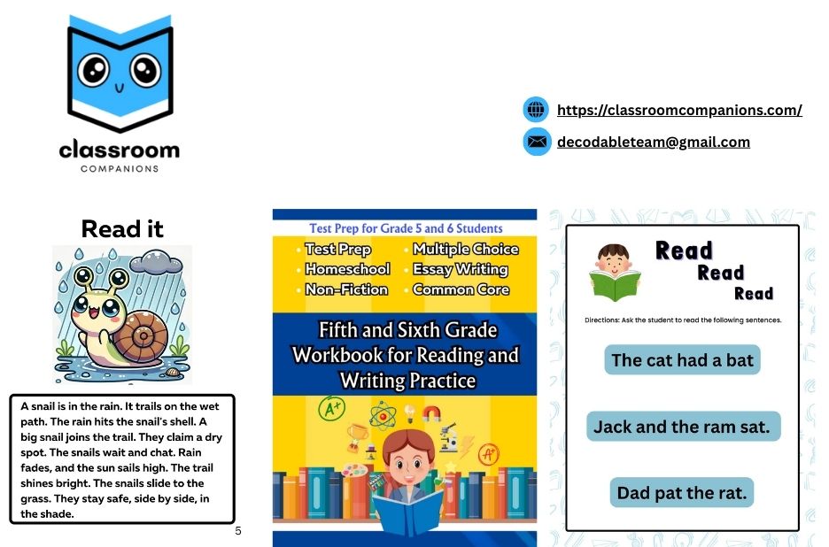 1st Grade Reading Comprehension Worksheets | Classroomcompanions.com