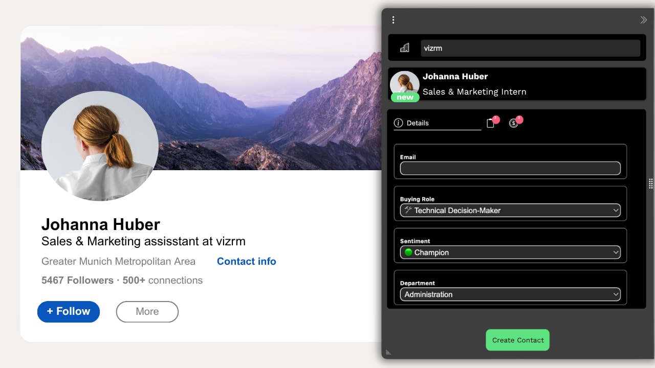 LinkedIn extension screenshot