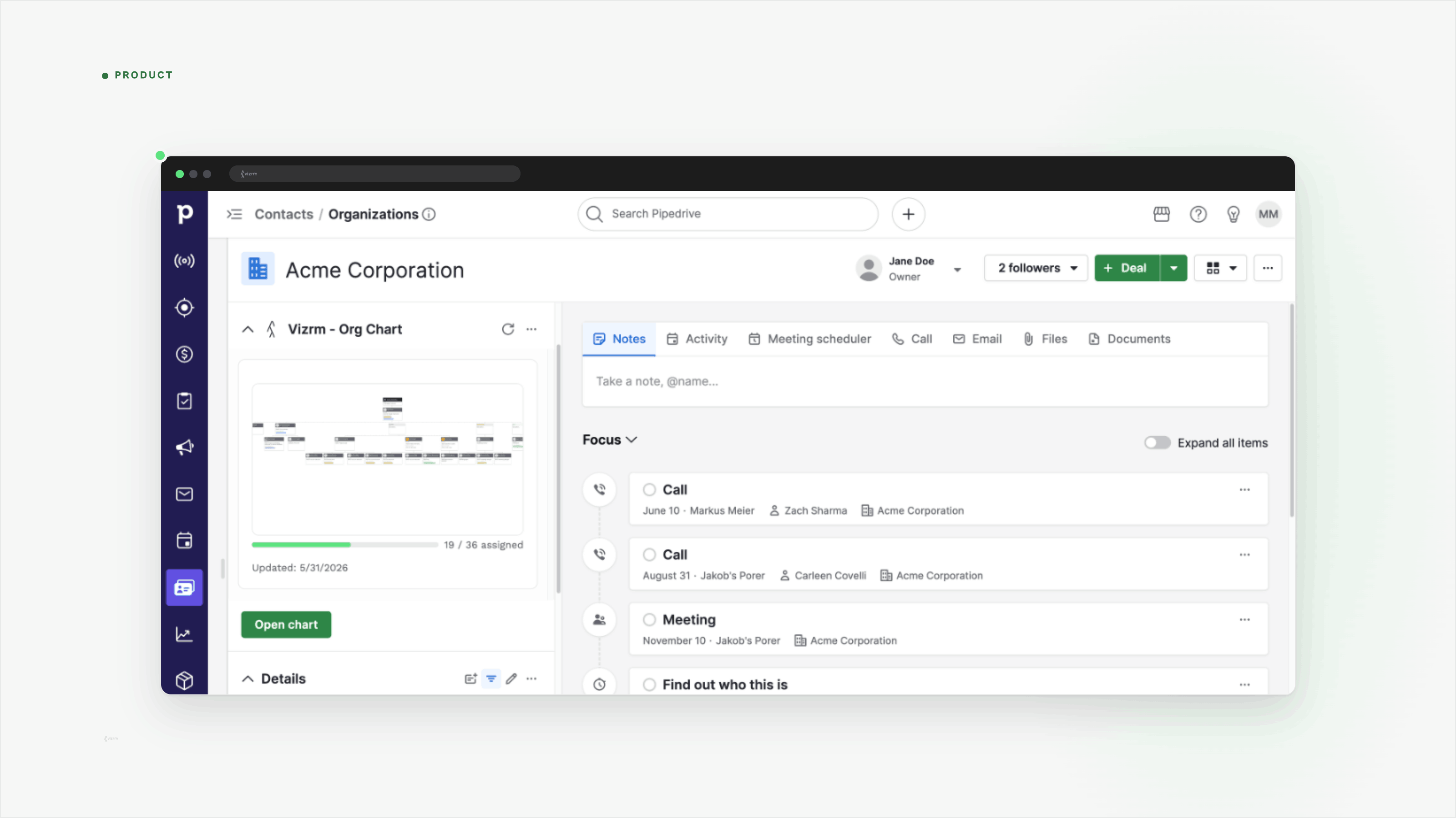 vizrm release — June 2026: Org Charts Inside Your CRM