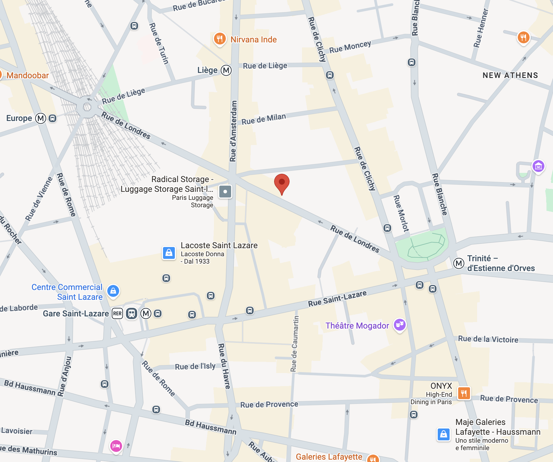 Localisation Nativo - 26-28, rue de Londres 75009 Paris
