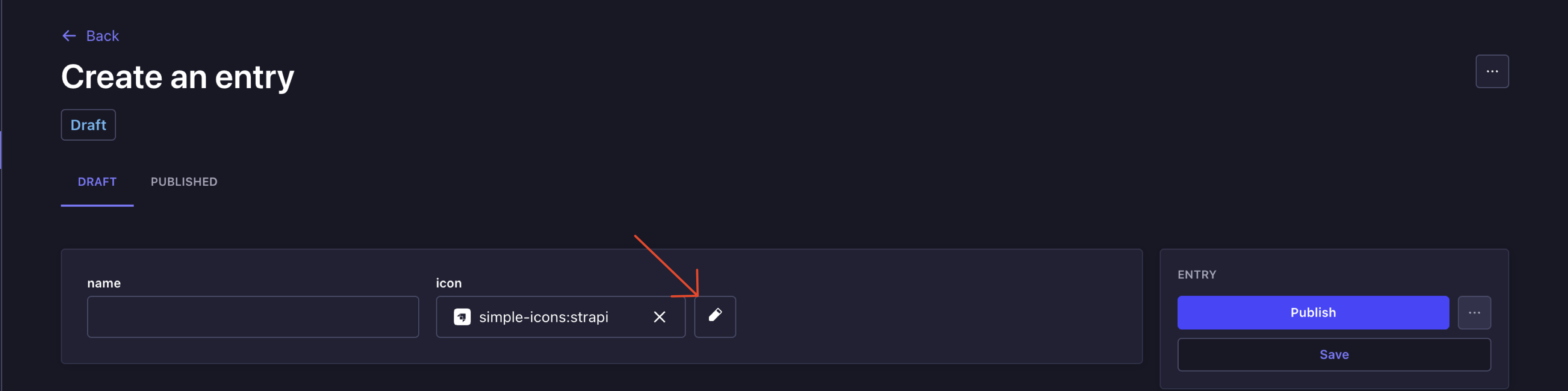 Edit button on field input