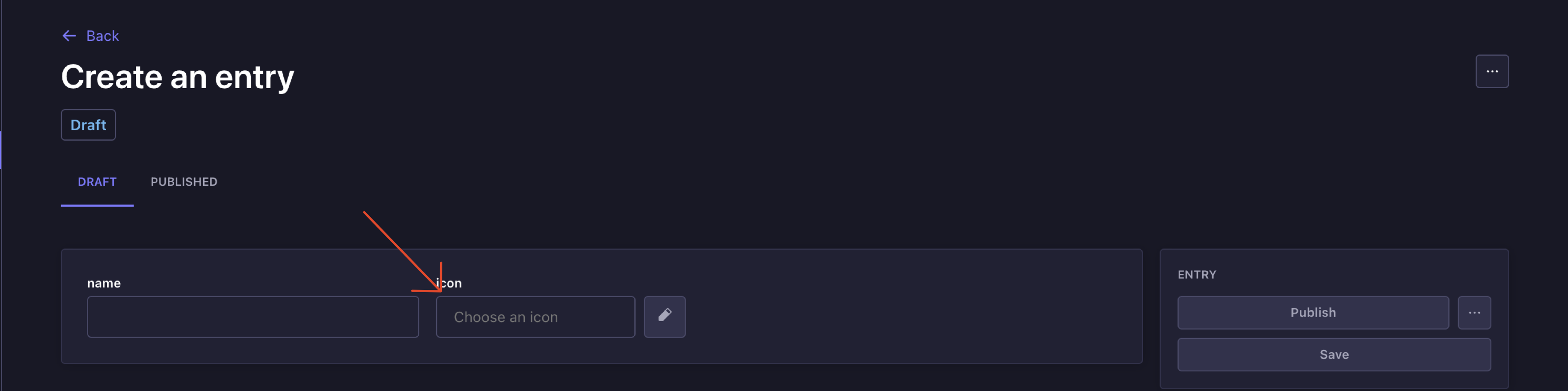 Empty IconHub field input