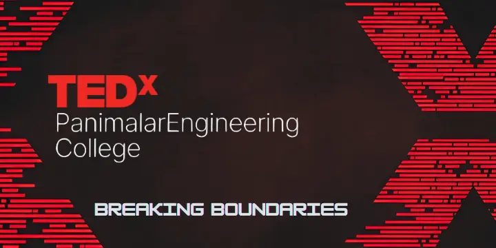 TEDx Panimalar Engineering College poster