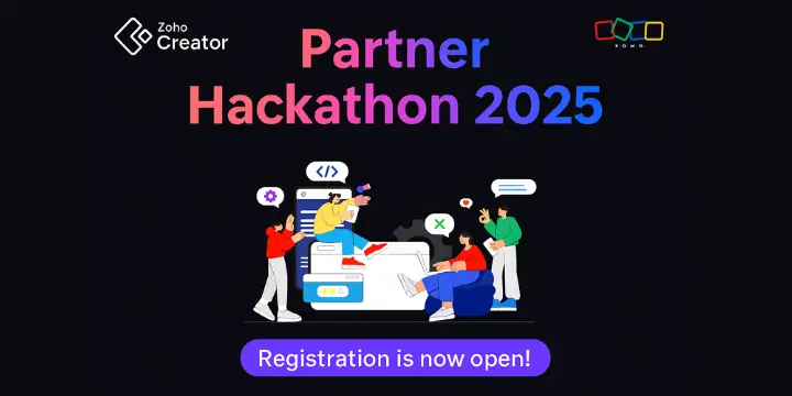 Zoho Creator Hackathon poster