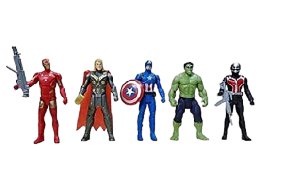 Kidtoyzilla Avenger Toy Set Super Hero Avenger Kids Toy Set of 5  (Multicolor)