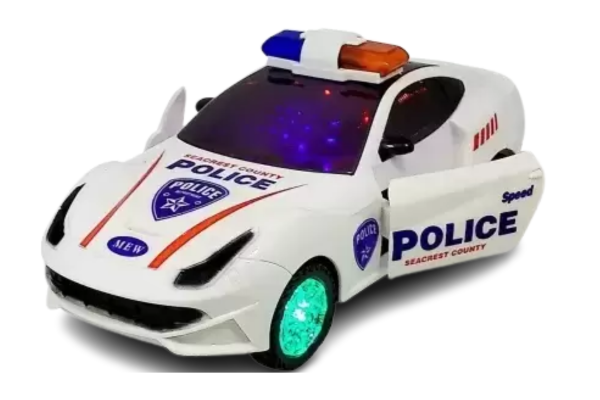 kidstoyzilla Police Car Musical Toy  (White)