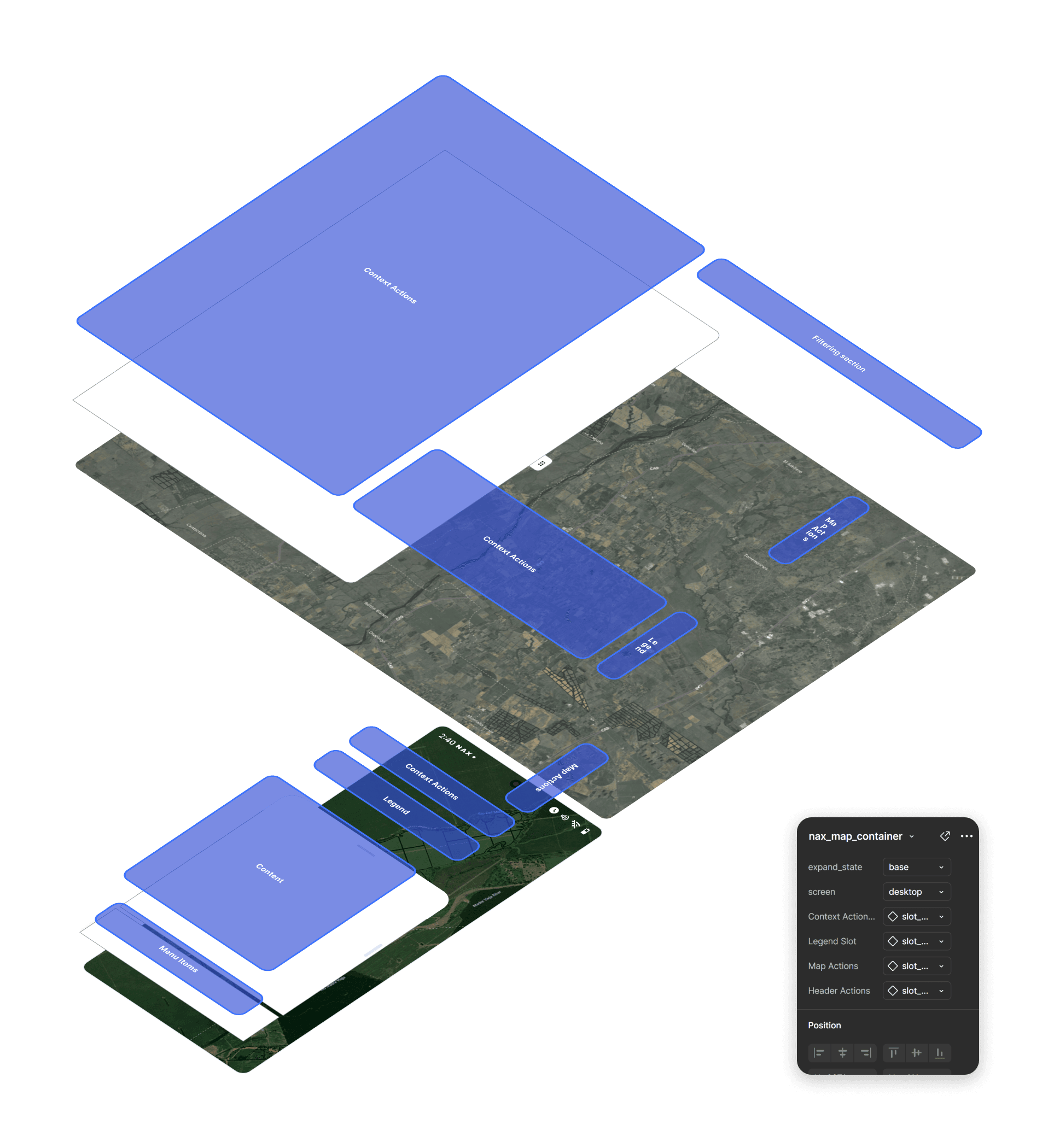 Example of a hot swap based architecture for layouts and components