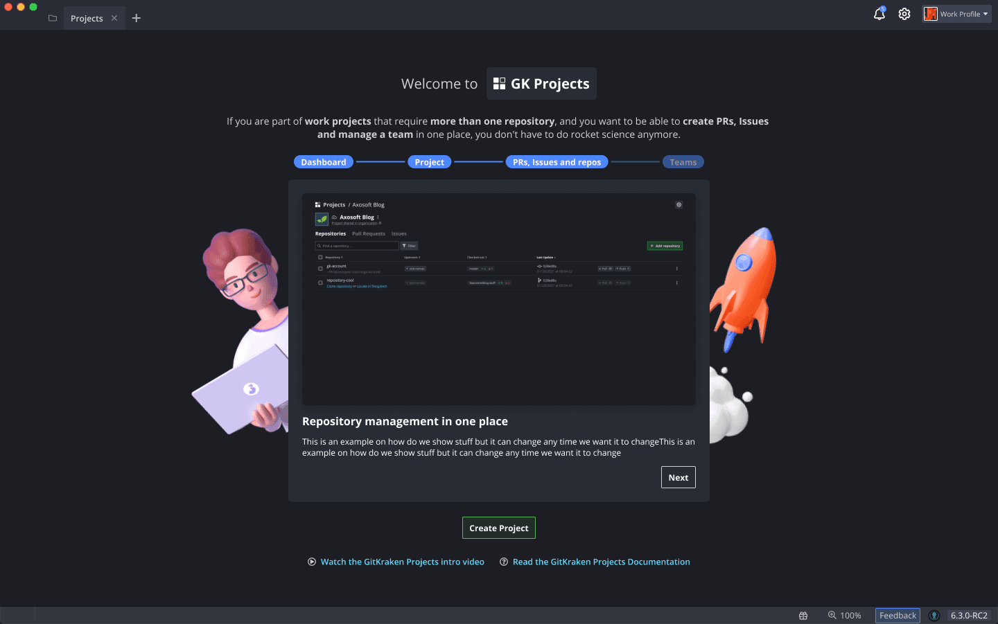 Onboarding step, part of the workspaces onboarding flow.