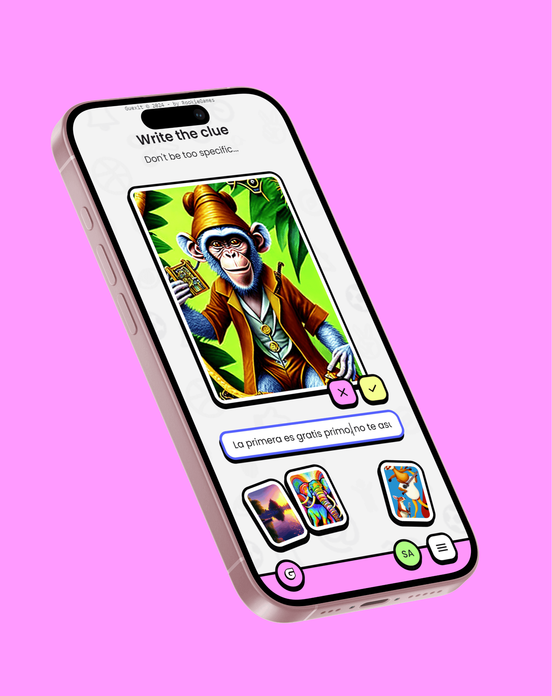Choosing a clue for a choosen card