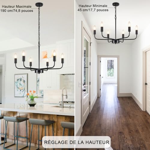 Vue 2 de Mrhyswd Lumieres Lustre Noir
