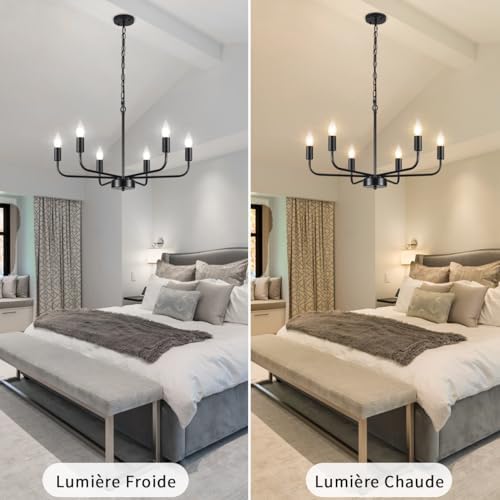 Vue 4 de Mrhyswd Lumieres Lustre Noir