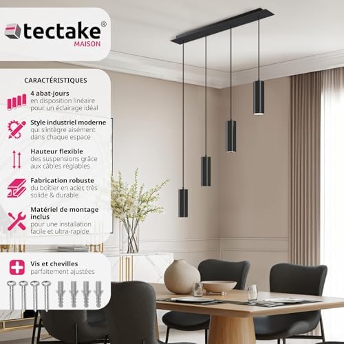 Vue 2 de Tectake Suspension Luminaire Moderne