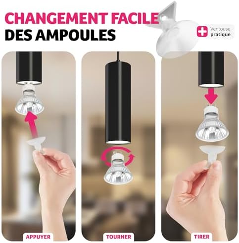 Vue 4 de Tectake Suspension Luminaire Moderne