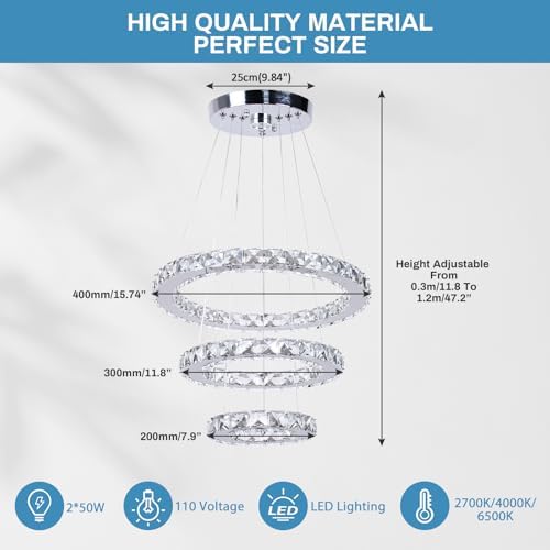 Vue 6 de Cainjiazh Lustre Led Lustre