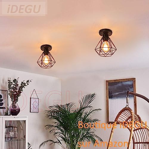 Vue 2 de Idegu Lustre Plafonnier Industriel