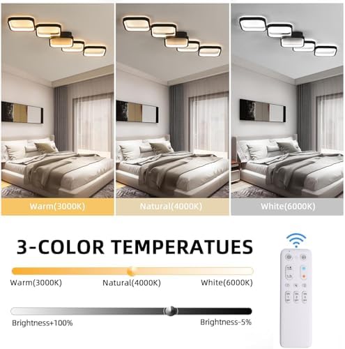 Vue 3 de Plafonnier Led Dimmable Lampe