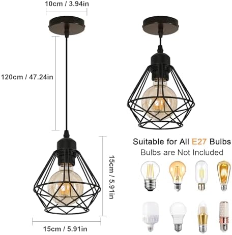 Vue 5 de Comely Industriel Suspension Luminaire