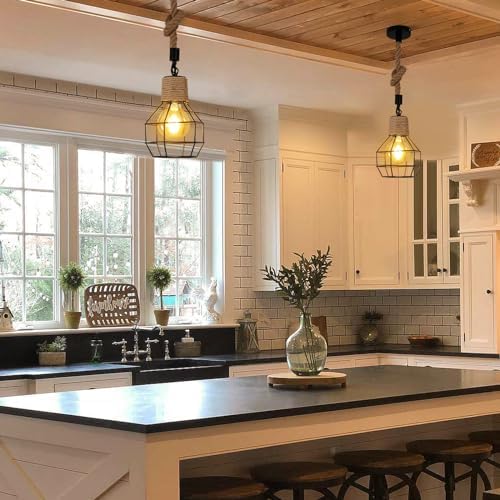 Vue 3 de Suspension Luminaire Industrielle Lustre