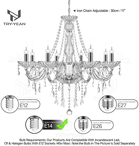 Vue 7 de Tryyean Luxueux Lustre