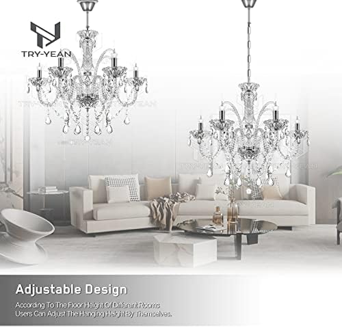 Vue 4 de Tryyean Lustre Cristal Bars