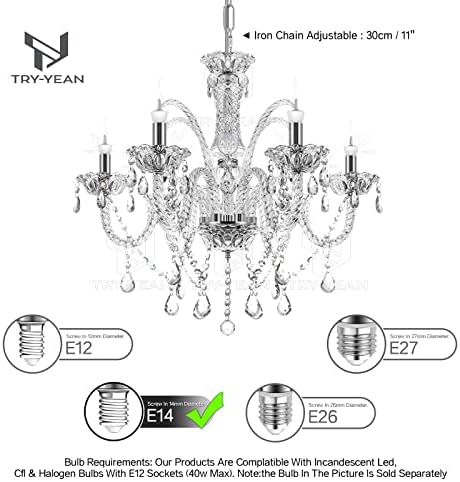 Vue 7 de Tryyean Lustre Cristal Bars