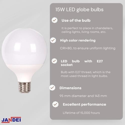 Vue 2 de Jandei Ampoule Globe Led