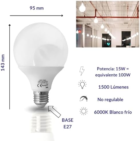 Vue 7 de Jandei Ampoule Globe Led
