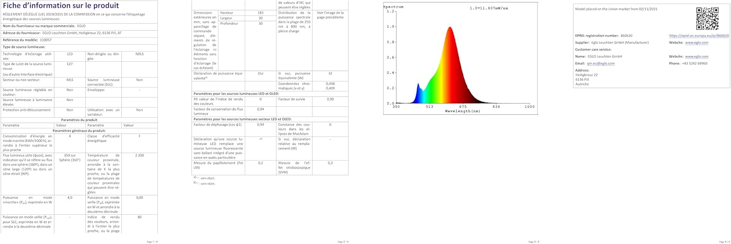 Vue 7 de Eglo Tube Led