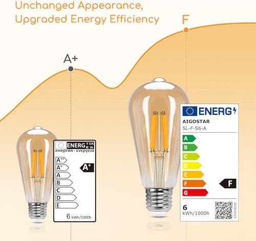 Vue 4 de Aigostar Ampoules Edison Vintage
