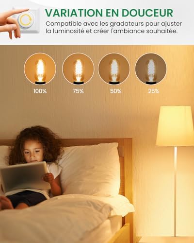 Vue 3 de Lamptobe Dimmable Vintage Ampoule
